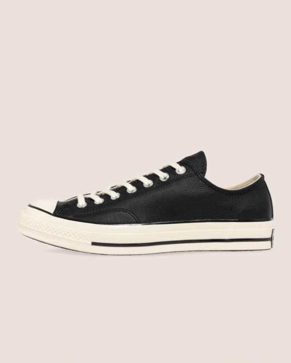 Converse Chuck 70 Seasonal Leather Low Tops Shoes Black | CV-839XZW