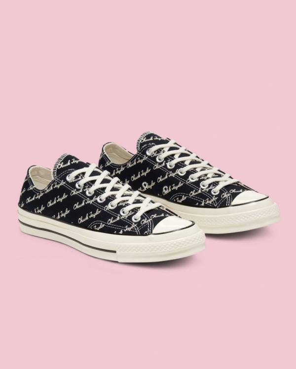 Converse Chuck 70 Signature Low Tops Shoes Black | CV-260EPU