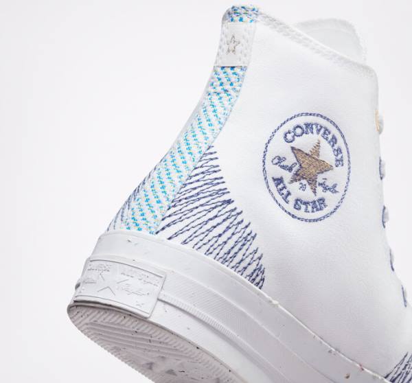 Converse Chuck 70 Stitched High Tops Shoes White / Indigo | CV-345VFM