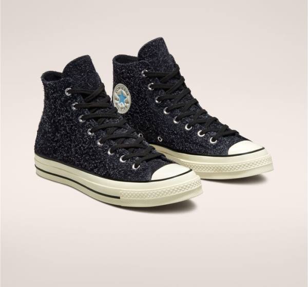 Converse Chuck 70 Suede Seasonal Color High Tops Shoes Black | CV-785MCL