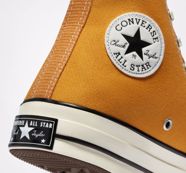 Converse Chuck 70 Sunflower Yellow High Tops Shoes Black | CV-682WCO