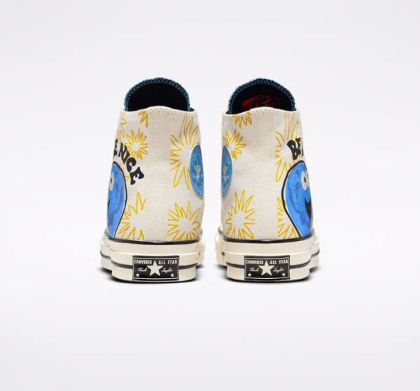 Converse Chuck 70 Sunny Floral High Tops Shoes Blue | CV-026RJH