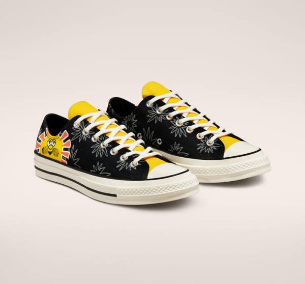 Converse Chuck 70 Sunny Floral Low Tops Shoes Black | CV-109JBD