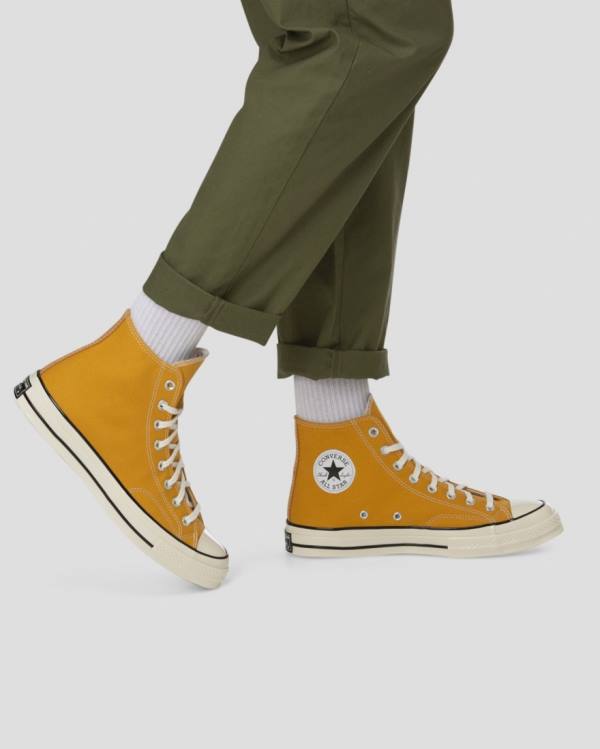 Converse Chuck 70 Vintage Canvas High Tops Shoes Yellow | CV-269AQD