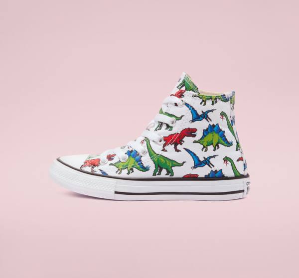 Converse Chuck Taylor All Star 8-Bit Dino High Tops Shoes White / Blue | CV-857HRY