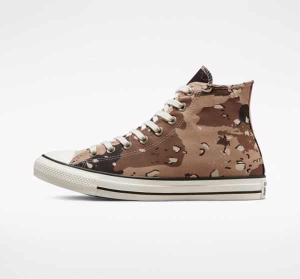 Converse Chuck Taylor All Star Archive Camo High Tops Shoes Brown / Black | CV-954UXP