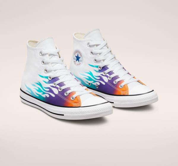 Converse Chuck Taylor All Star Archive Prints High Tops Shoes White / Blue / Turquoise | CV-243MDO