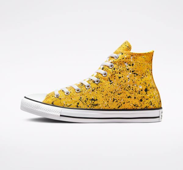 Converse Chuck Taylor All Star Archive Paint Splatter High Tops Shoes White | CV-846BJX