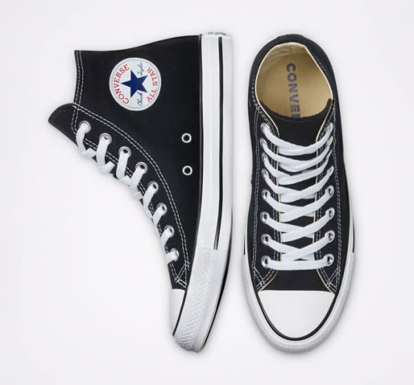 Converse Chuck Taylor All Star Black High Tops Shoes Black | CV-701ZUG