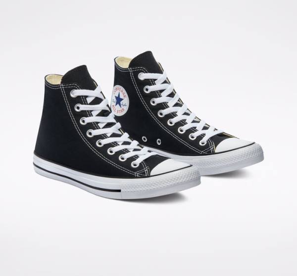 Converse Chuck Taylor All Star Black High Tops Shoes Black | CV-701ZUG