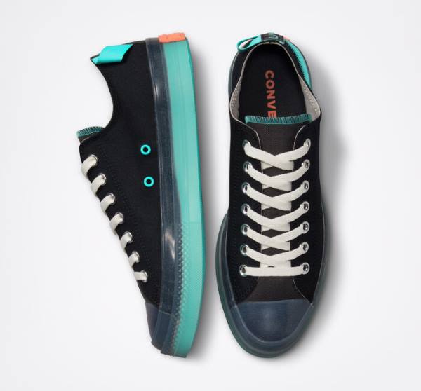 Converse Chuck Taylor All Star CX Stretch Canvas Low Tops Shoes Black / Turquoise | CV-847GTH