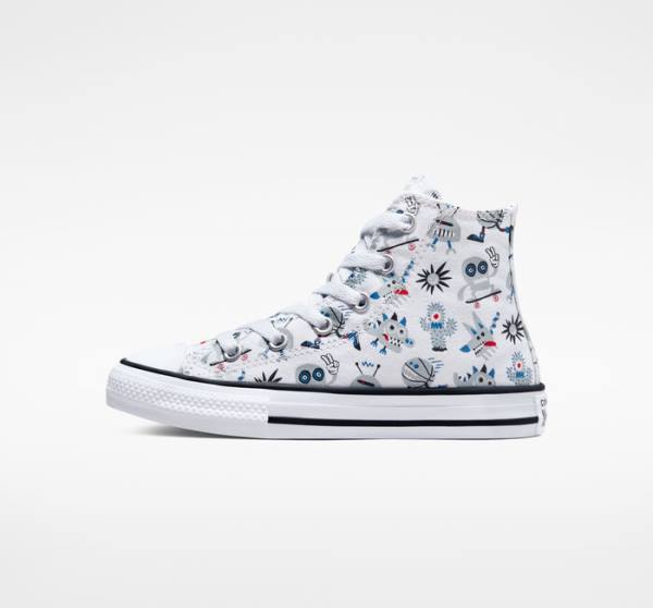 Converse Chuck Taylor All Star Creatures High Tops Shoes White / Grey / Blue | CV-123UFE