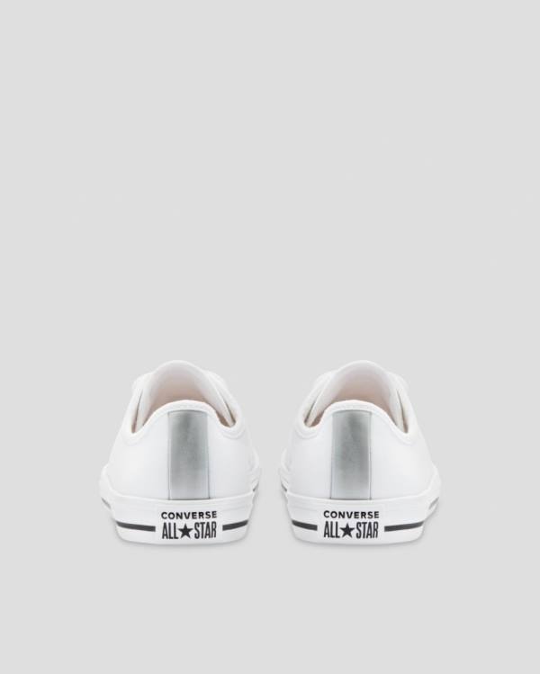 Converse Chuck Taylor All Star Dainty Mono Metallic Low Tops Shoes White | CV-578TJW