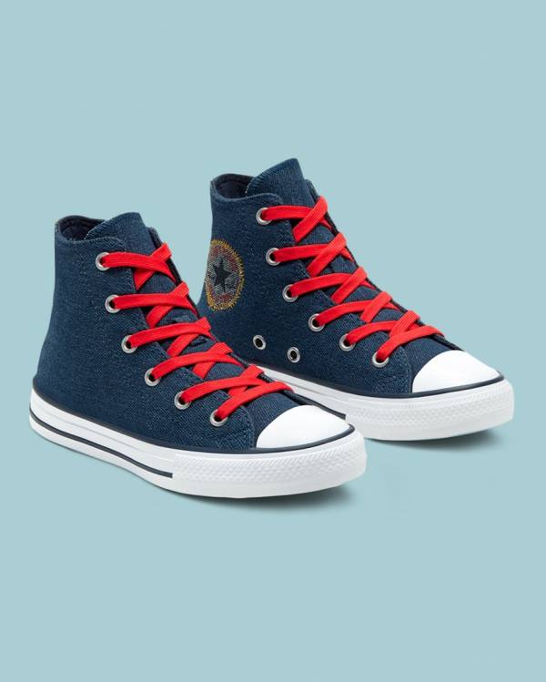 Converse Chuck Taylor All Star Denim Reverse Twill High Tops Shoes Blue | CV-247SDI