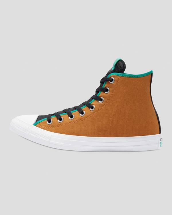 Converse Chuck Taylor All Star Digital Terrain High Tops Shoes Brown Green | CV-164YTE