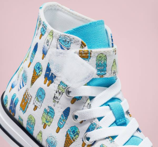 Converse Chuck Taylor All Star Easy-On Frozen Treats High Tops Shoes White / Blue / Light Green | CV-254YGZ