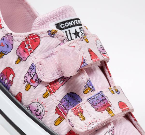 Converse Chuck Taylor All Star Easy-On Frozen Treats Low Tops Shoes Pink / Pink | CV-347NRE