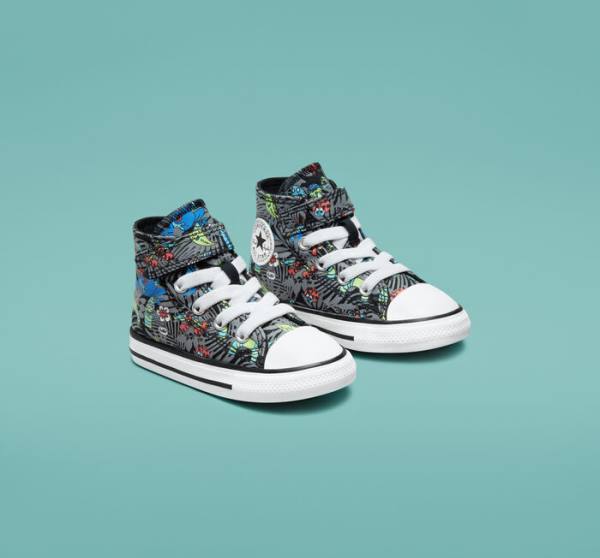 Converse Chuck Taylor All Star Easy-On Plants High Tops Shoes Black / Light Green / White | CV-643BKX