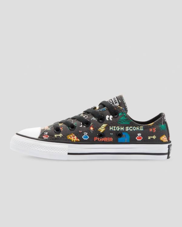 Converse Chuck Taylor All Star Gamer Print Low Tops Shoes Black | CV-605IEC