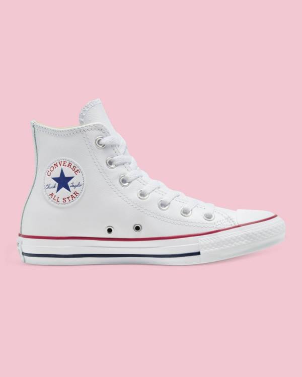 Converse Chuck Taylor All Star Leather High Tops Shoes White | CV-217LQW