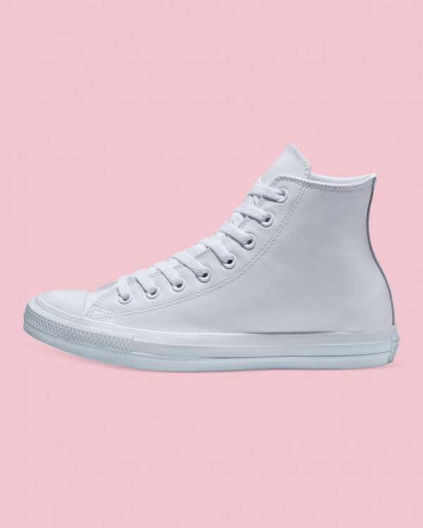 Converse Chuck Taylor All Star Leather High Tops Shoes White | CV-310MTK