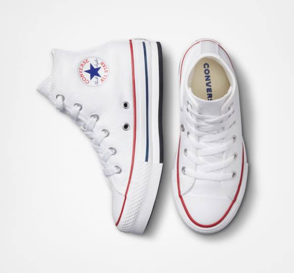 Converse Chuck Taylor All Star Lift Platform High Tops Shoes White / Dark Red / Navy | CV-182TUC