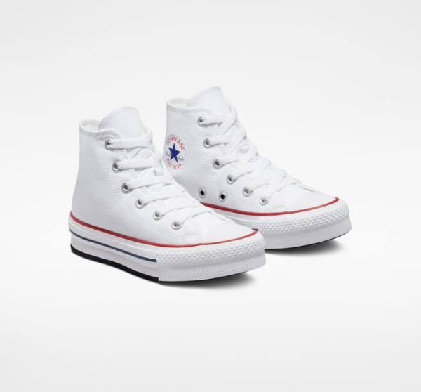 Converse Chuck Taylor All Star Lift Platform High Tops Shoes White / Dark Red / Navy | CV-182TUC