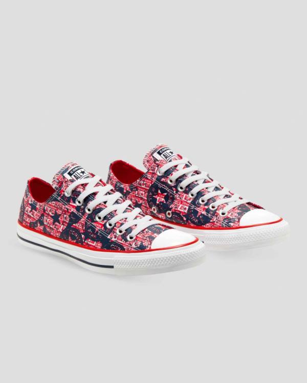 Converse Chuck Taylor All Star Logo Replay Low Tops Shoes Red Black | CV-392DFH