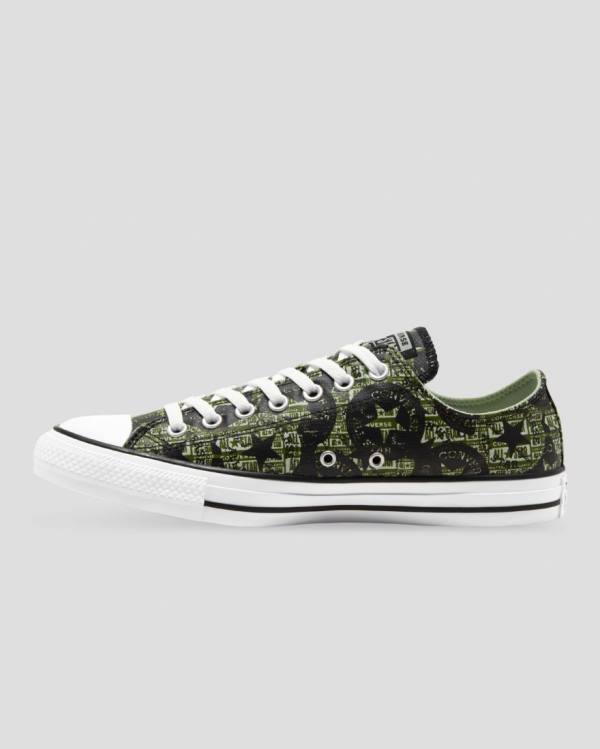 Converse Chuck Taylor All Star Logo Replay Low Tops Shoes Black | CV-756JRC