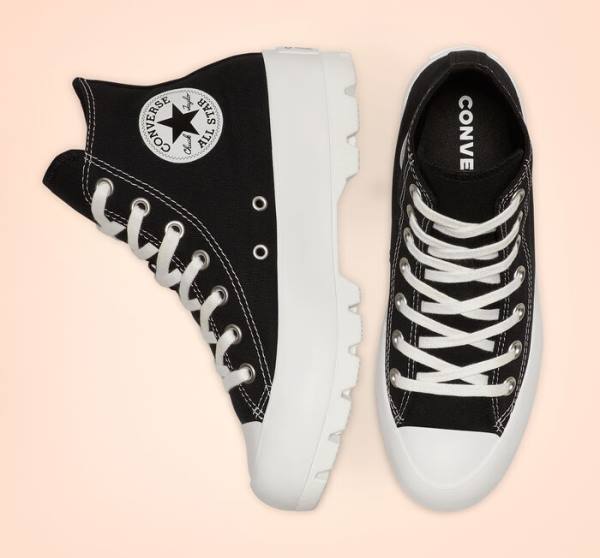 Converse Chuck Taylor All Star Lugged High Tops Shoes Black / White | CV-217ZFG