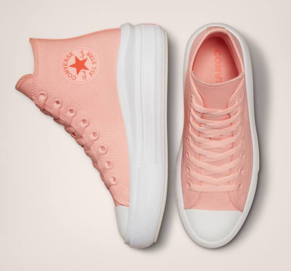 Converse Chuck Taylor All Star Move Platform Canvas High Tops Shoes Pink / White / Pink | CV-420LID