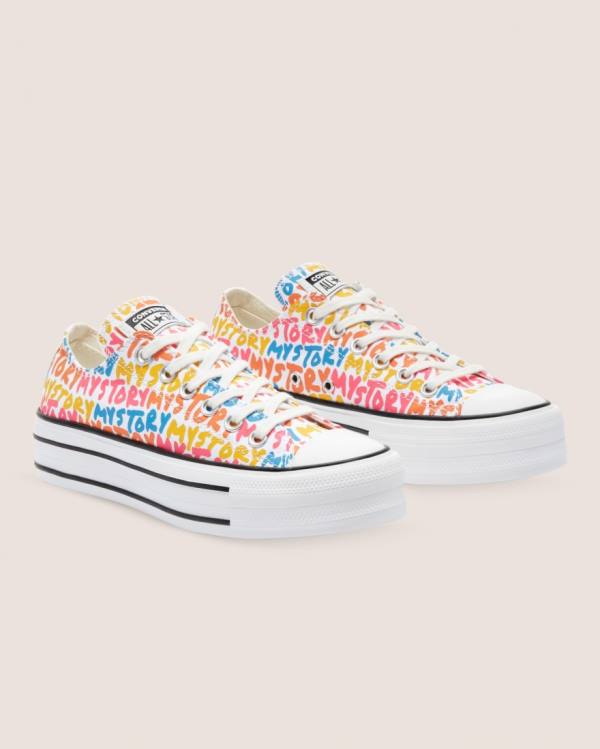 Converse Chuck Taylor All Star My Story Double Stacked Lift Low Tops Shoes Multicolor | CV-567KBT