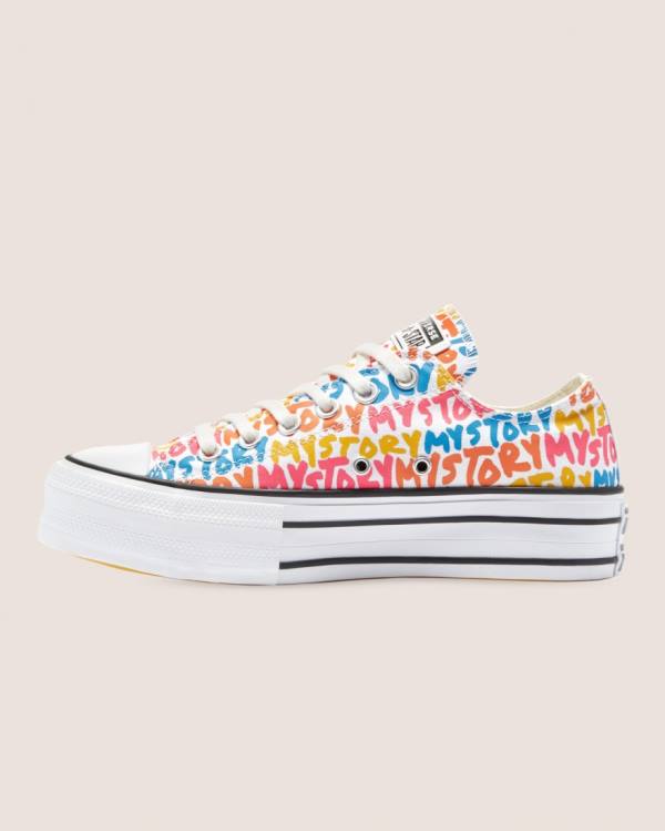 Converse Chuck Taylor All Star My Story Double Stacked Lift Low Tops Shoes Multicolor | CV-567KBT