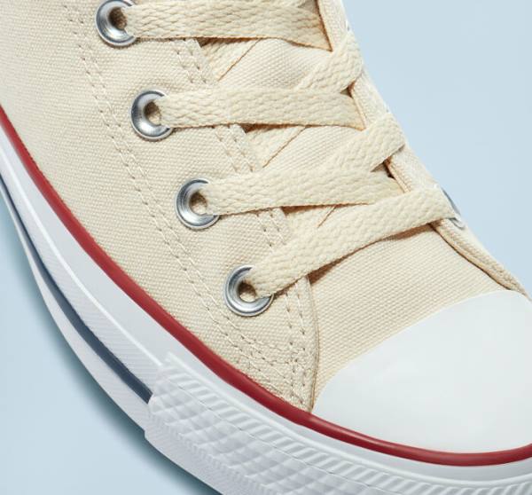 Converse Chuck Taylor All Star Natural Ivory High Tops Shoes Beige White | CV-067AMX