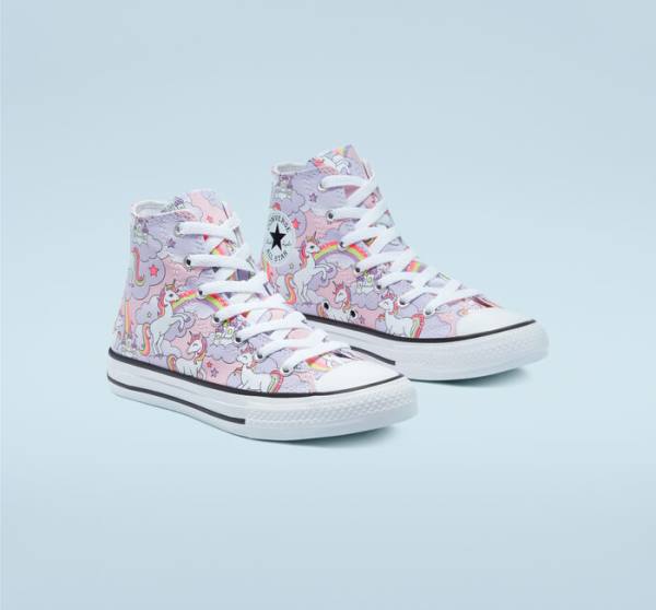 Converse Chuck Taylor All Star Neon Unicorn High Tops Shoes Pink / Multicolor / White | CV-285MKY