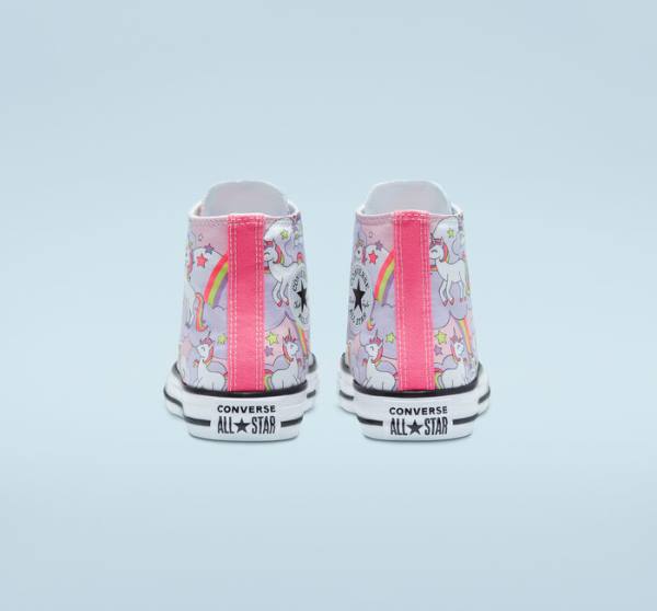 Converse Chuck Taylor All Star Neon Unicorn High Tops Shoes Pink / Multicolor / White | CV-285MKY