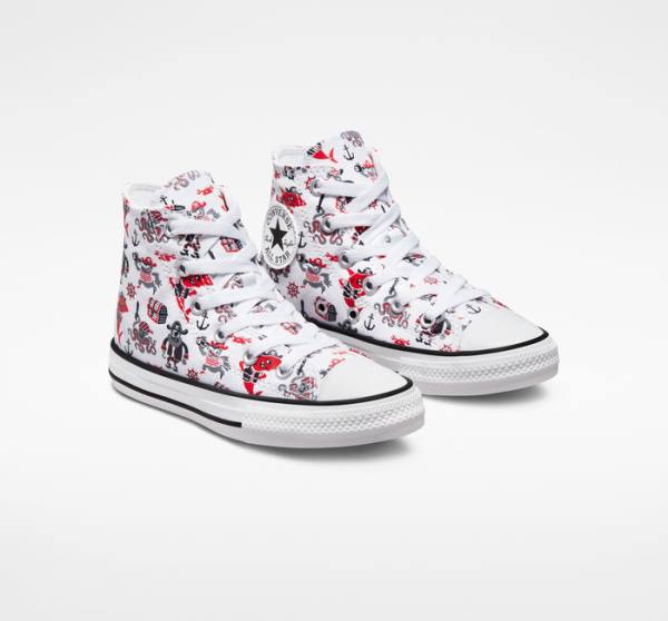 Converse Chuck Taylor All Star Pirates High Tops Shoes White / Red / Black | CV-829COP