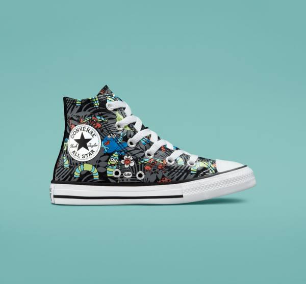 Converse Chuck Taylor All Star Plants High Tops Shoes Black / Light Green / White | CV-482NKZ