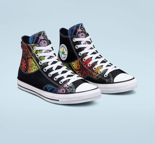 Converse Chuck Taylor All Star Pride High Tops Shoes Black / Red | CV-297UIY