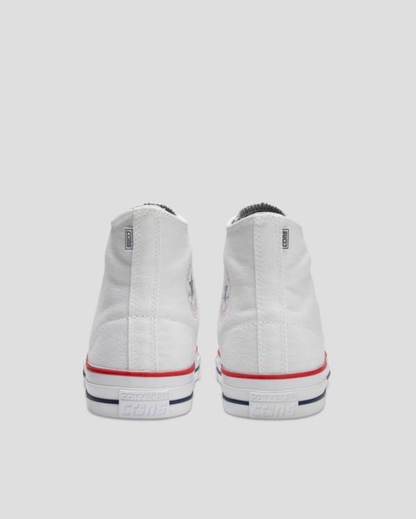 Converse Chuck Taylor All Star Pro Canvas High Tops Shoes White | CV-120RHP