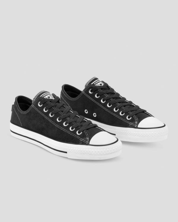 Converse Chuck Taylor All Star Pro Suede Low Tops Shoes Black | CV-367OHZ