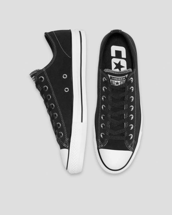 Converse Chuck Taylor All Star Pro Suede Low Tops Shoes Black | CV-367OHZ