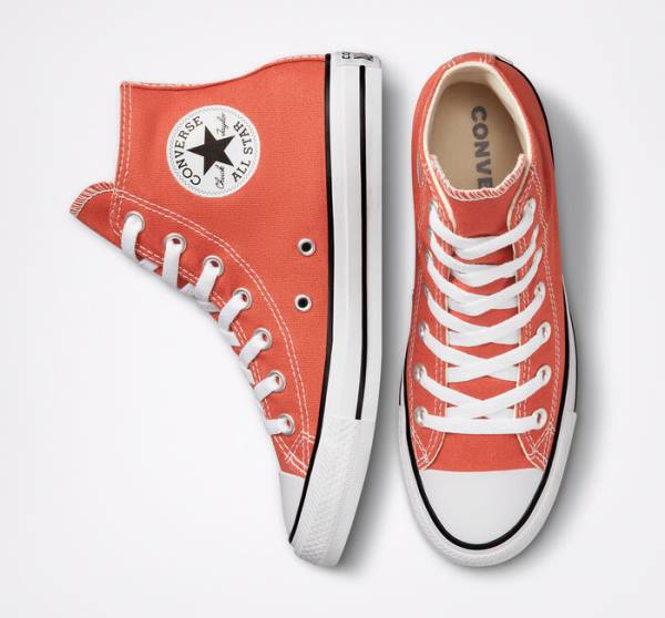 Converse Chuck Taylor All Star Seasonal Color High Tops Shoes Orange | CV-617CVY