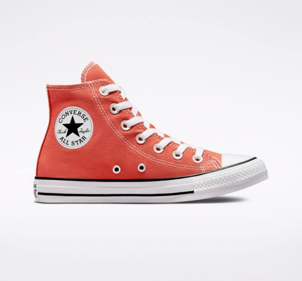 Converse Chuck Taylor All Star Seasonal Color High Tops Shoes Orange | CV-617CVY