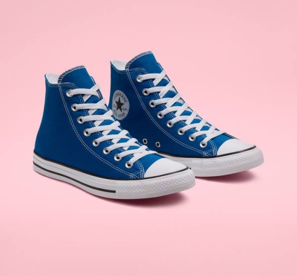 Converse Chuck Taylor All Star Seasonal Color High Tops Shoes Blue / White | CV-892RWJ