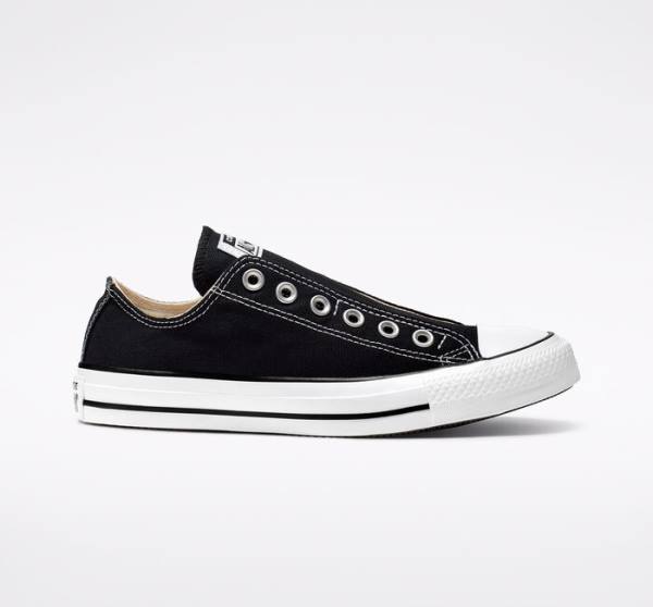 Converse Chuck Taylor All Star Slip Low Tops Shoes Black / White | CV-251YEZ