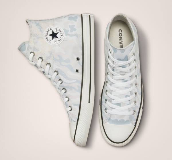 Converse Chuck Taylor All Star Split Panel Camo High Tops Shoes White / Grey | CV-019USP