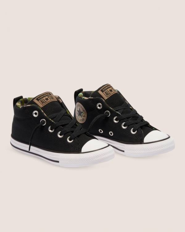 Converse Chuck Taylor All Star Street Digi Camo High Tops Shoes Black | CV-756KBI