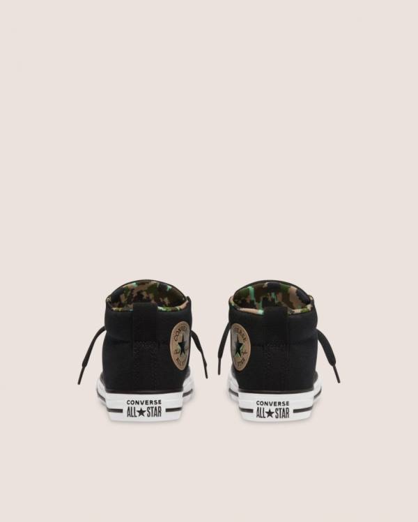 Converse Chuck Taylor All Star Street Digi Camo High Tops Shoes Black | CV-756KBI