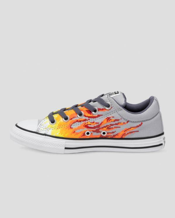 Converse Chuck Taylor All Star Street Digi Flame Low Tops Shoes Grey Yellow | CV-965HBX